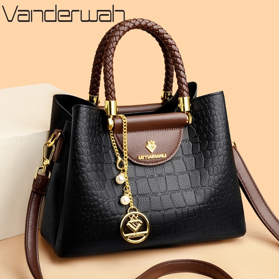 Women Bags Branded - Dokuma Saplı Hakiki Marka Yüksek Kaliteli