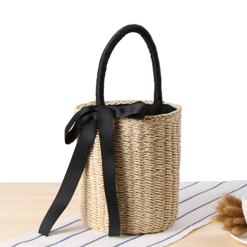 El yapımı kova hasır çanta üst - Women'S Raffia Bags incelemesi ve fiyatı
